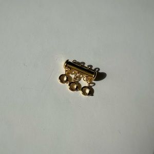 Gold plated multi layer necklace clasp